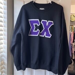 Sigma Chi Fraternity Black Gildan Sweatshirt Crewneck
